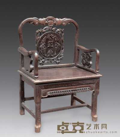 清 铁梨木太师椅 111×75cm